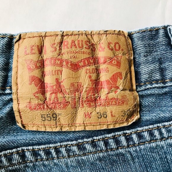 Levis 559 Jeans 36x30 Mens Blue Denim Straight Leg Regular‎ Fit Casual Pockets - Picture 3 of 8